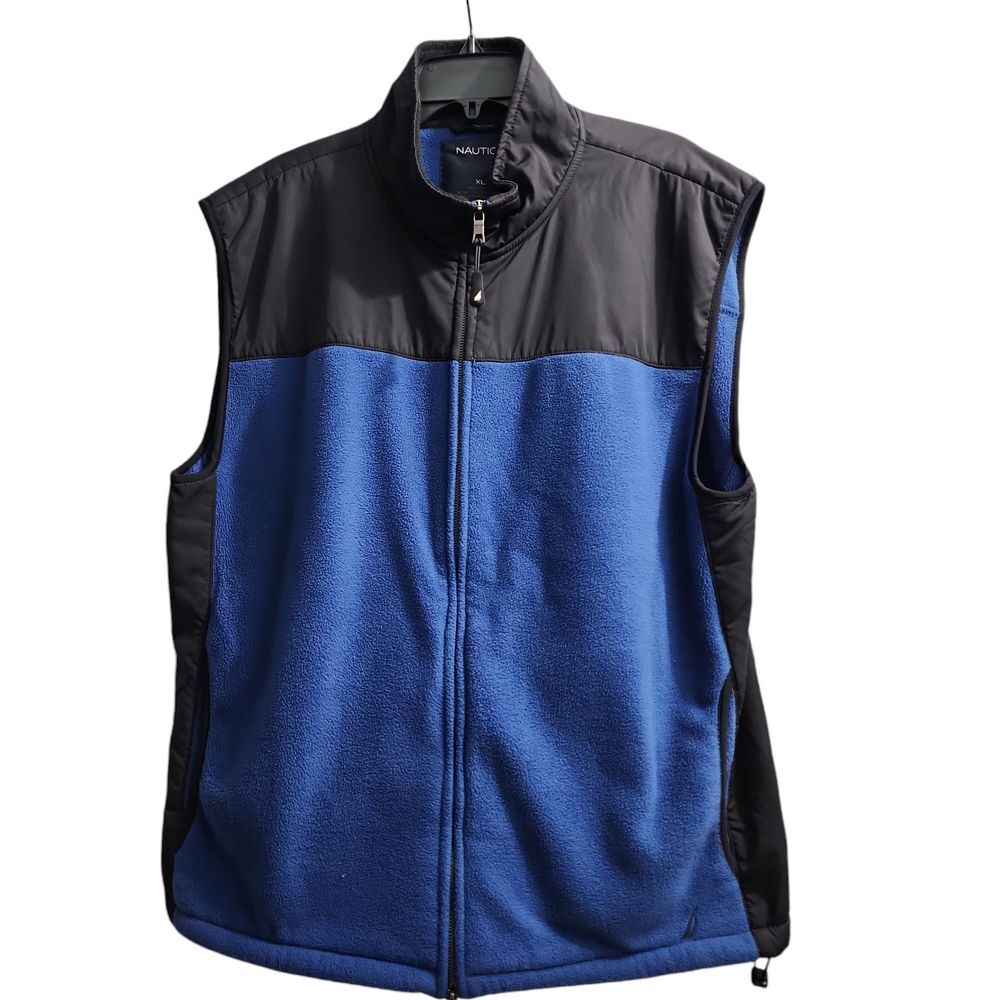Nautica‎ Men's Two-Tone Fleece Vest Outdoor Sportswear Zip-Up Sleeveless XL